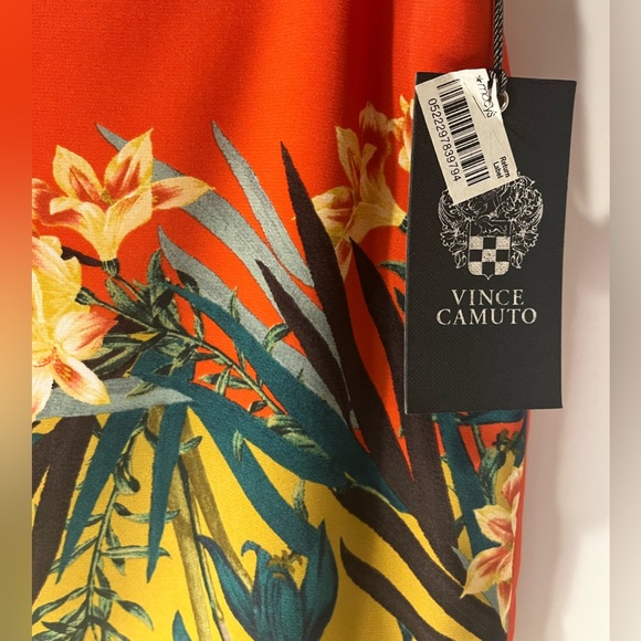 Vince Camuto Bright & Light Weight Border Print Pencil Skirt sz2 - Picture 10 of 12